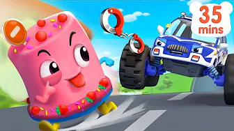 Police Car Song 🚓 Where is My Cake? 🍰 | Monster Truck | Cartoon for Kids | Kids Song | BabyBus