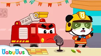 Super Fire Truck's Rescue Mission | Super Panda Firefighter | Christmas Songs | Baby Songs | BabyBus