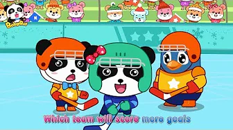 Baby Panda's Winter Games | Ice Hockey, Skiing, Ice-Skating | Kids Songs | BabyBus