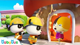 Super Panda Firefighters | Firefighter Song | Pretend Play | Panda Cartoon | Kids Song | BabyBus