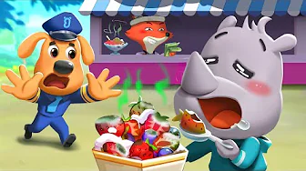 Don't Eat Dirty Food | Good Habits | Police Cartoon | Sheriff Labrador | Kids Cartoon | BabyBus