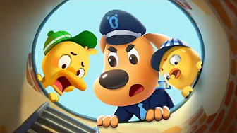 Police Officer Rescues Baby Underground | Police Cartoon | Sheriff Labrador | Kids Cartoon | BabyBus