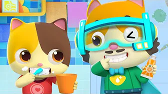 How to Brush Your Teeth | Healthy Habits for Kids | Nursery Rhymes | Kids Songs | BabyBus Lesson 3