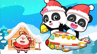 Christmas Flight to Santa Claus's Home | Kids Cartoon |  Christmas Songs | Xmas Gift | BabyBus