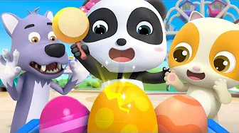 Police Car, Fire Truck in Colored Eggs | Doctor Cartoon | Nursery Rhymes | Kids Songs | BabyBus