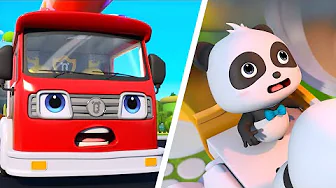 Fire Truck Is Coming | Monster Cars for Kids | Nursery Rhymes | Kids Songs | Panda Cartoon | BabyBus