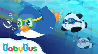 ❤ Panda Sports Games  - Swimming | Animation For Babies | BabyBus