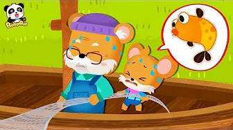Whiskers Catches Big Fishes with Grandpa | Kids Good Habits | Picture Book Animation | BabyBus