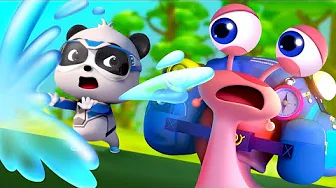 Super Panda Rescues Snail | Baby Shark, Police Cartoon | Kids Cartoon | Baby Cartoon | BabyBus