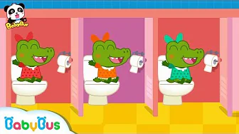 Five Crocodiles Wanna Go to Toilet | Potty Training for Kids | Restroom Safety Tips | BabyBus