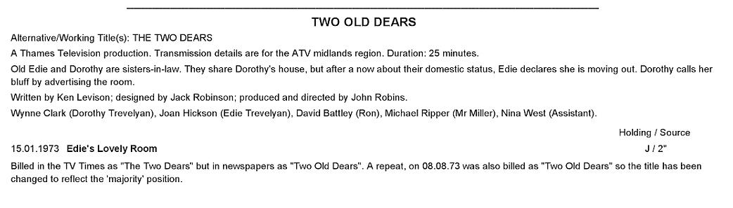 Two Old Dears