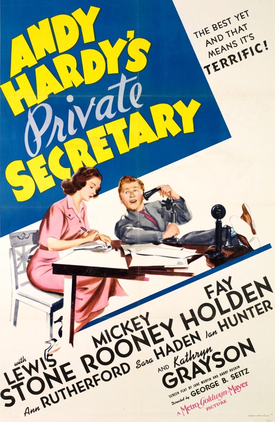 Poster Andy Hardy's Private Secretary