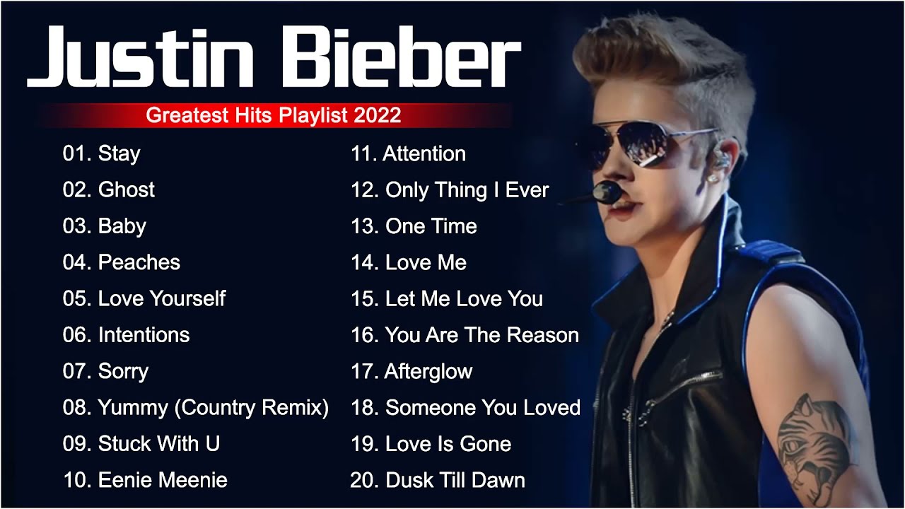 JustinBieber - Greatest Hits 2022 | TOP 100 Songs of the Weeks 2022 - Best Playlist Full Album
