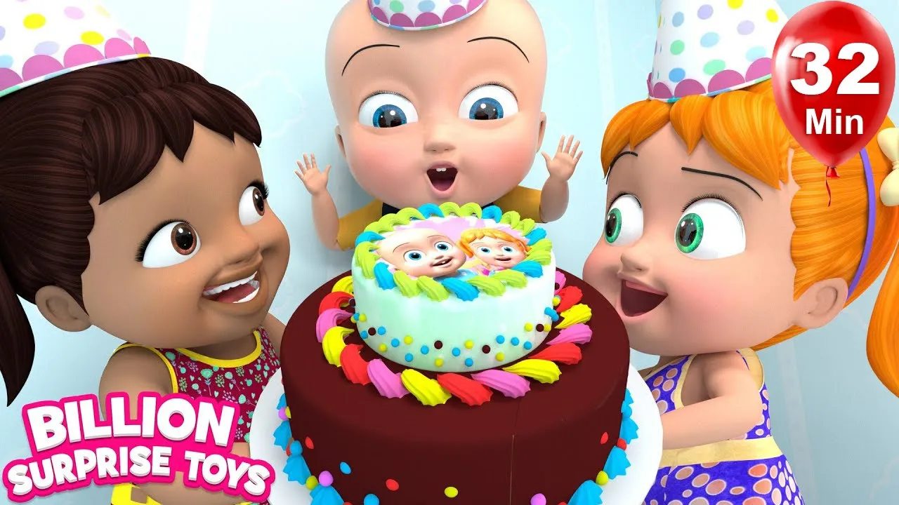 Birthday Song - BillionSurpriseToys Nursery Rhymes, Kids Songs