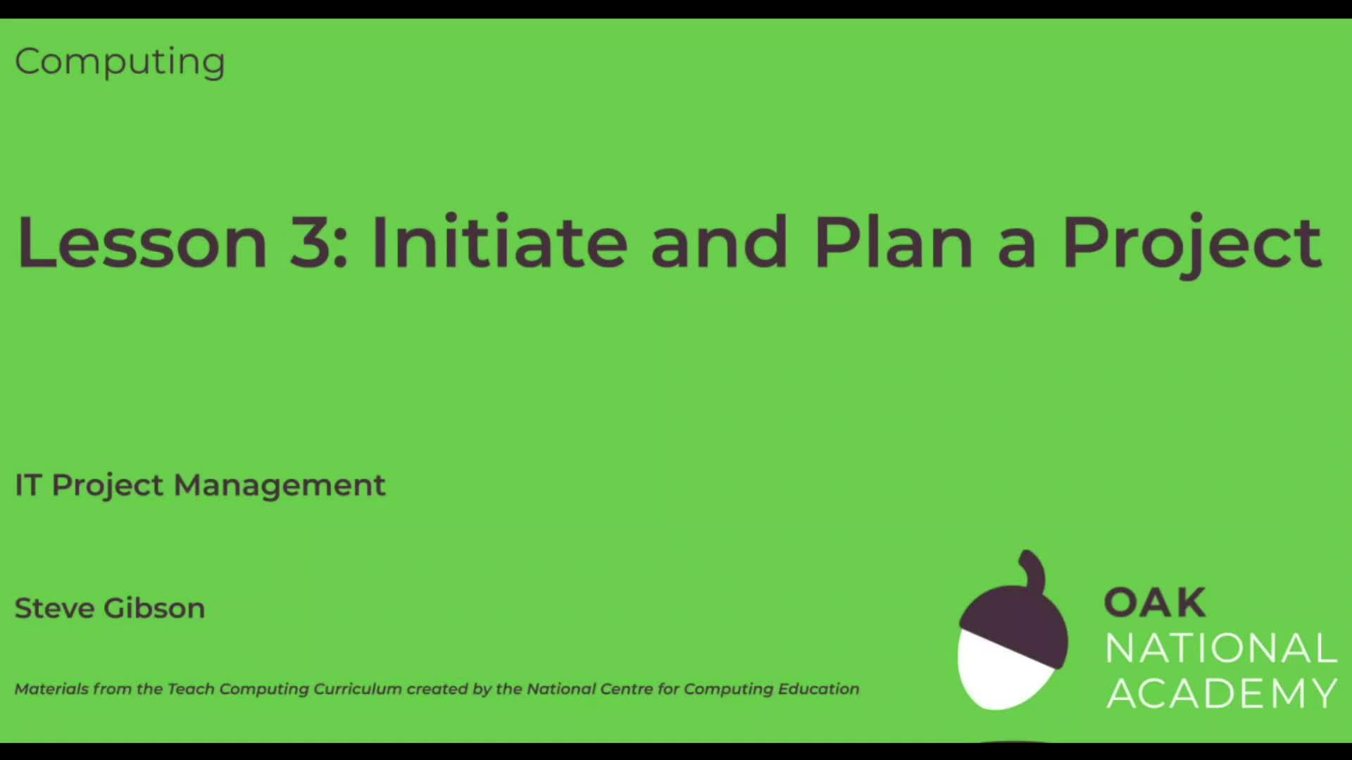 Initiate and plan a project