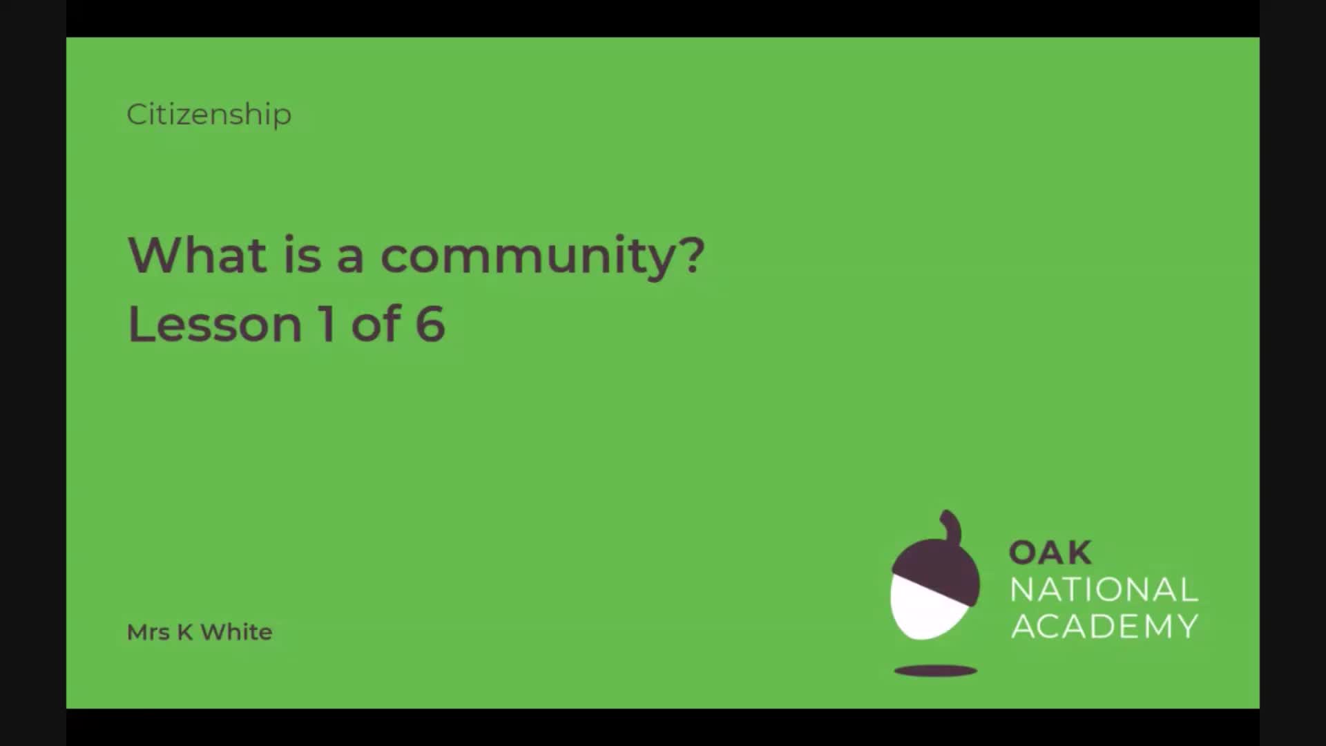 What is a community?