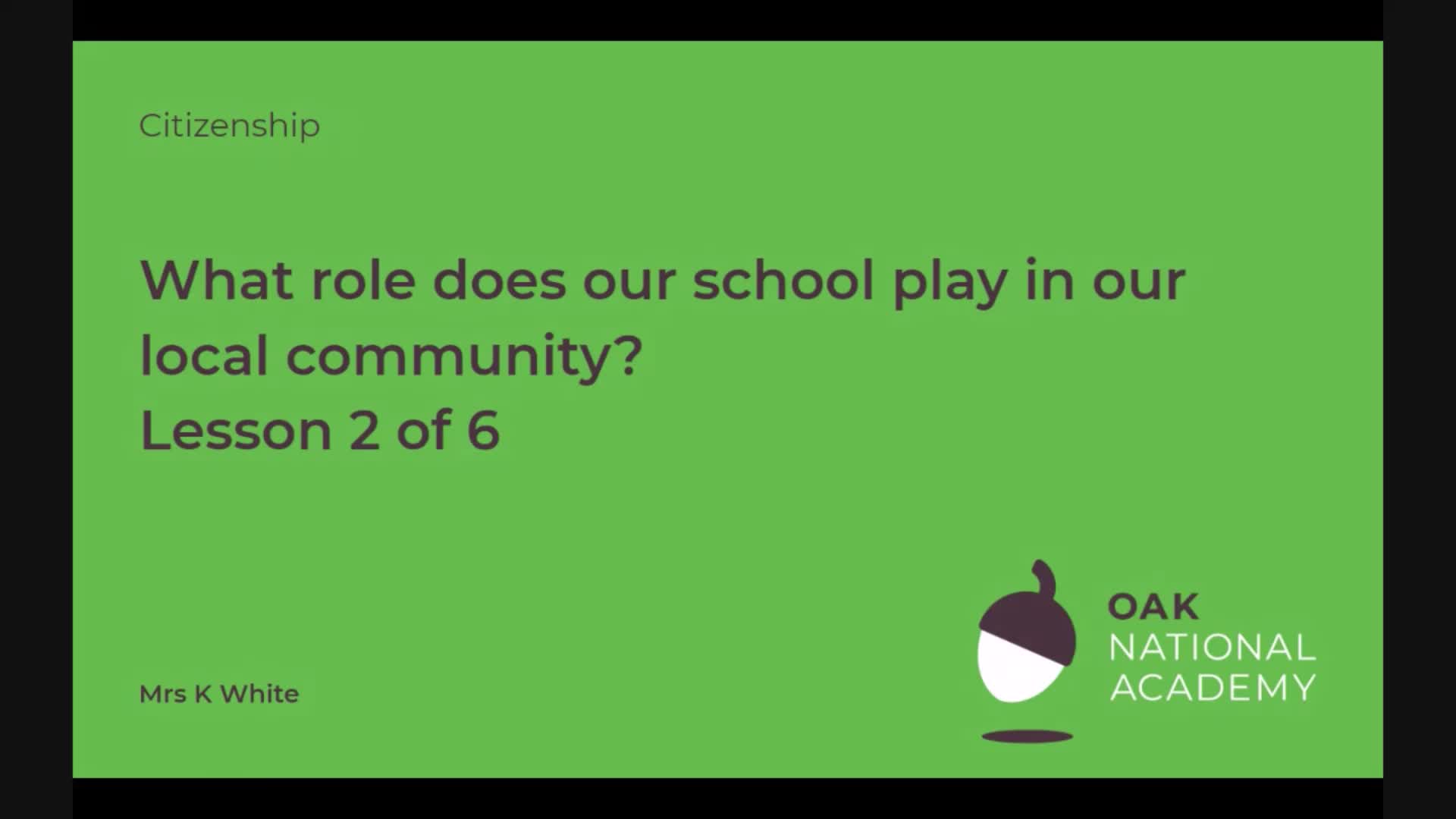 What role does our school play in our local community?