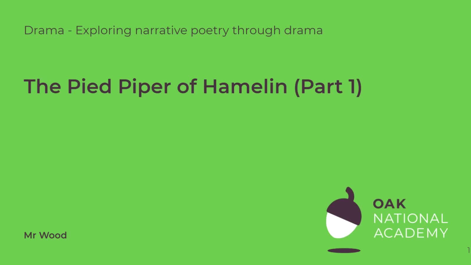 The Pied Piper of Hamelin (Part 1)