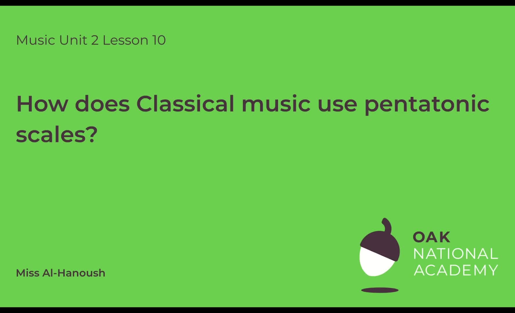 How does classical music use pentatonic scales?