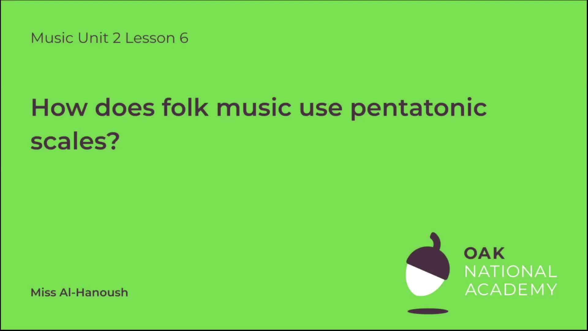 How does folk music use pentatonic scales?