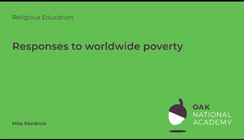 Responses to worldwide poverty
