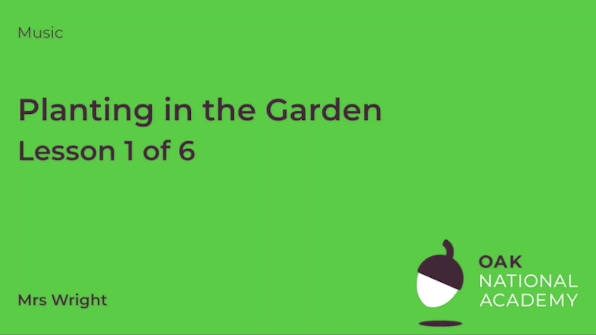 Planting in the garden