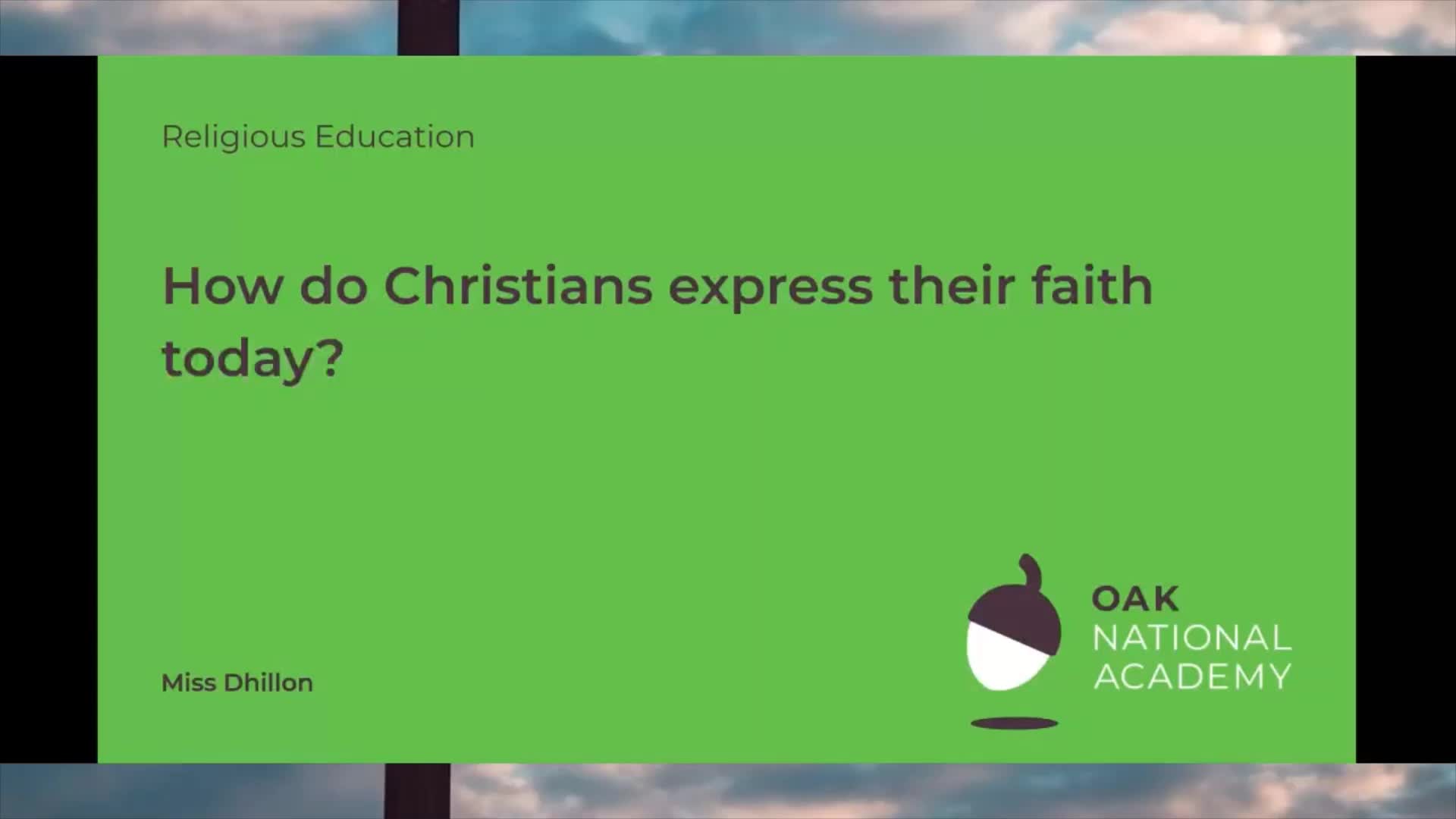 How do Christians express their faith today?