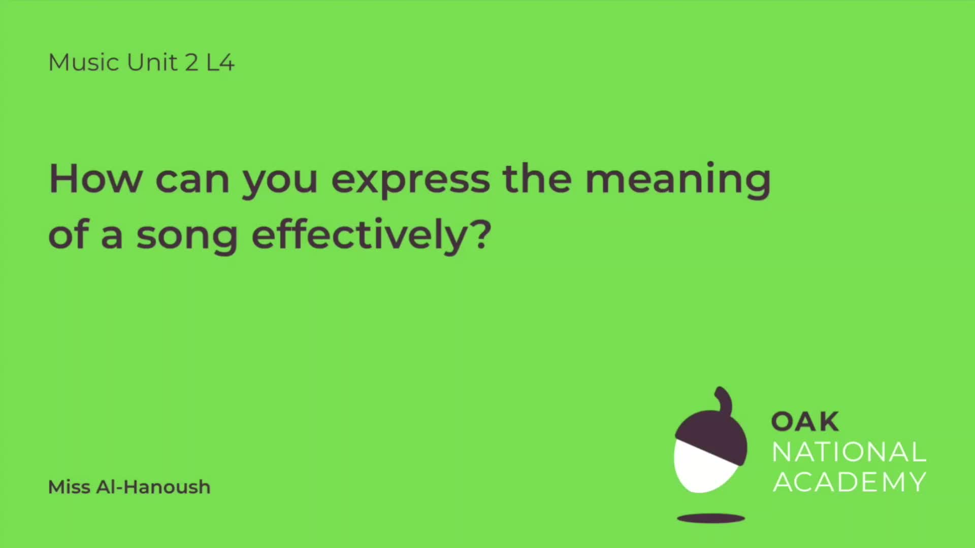 How can you express the meaning of a song effectively?