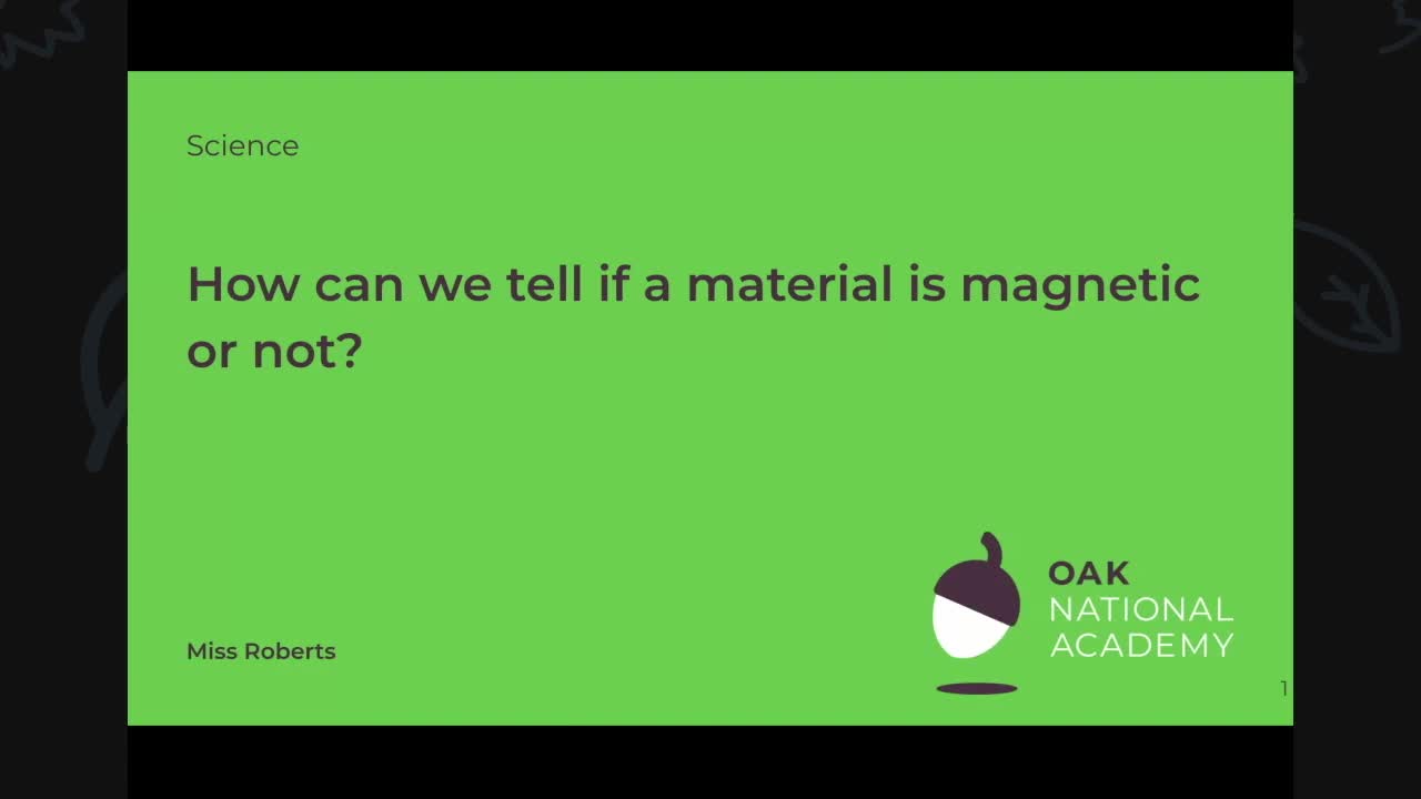 How can we tell if a material is magnetic or not?