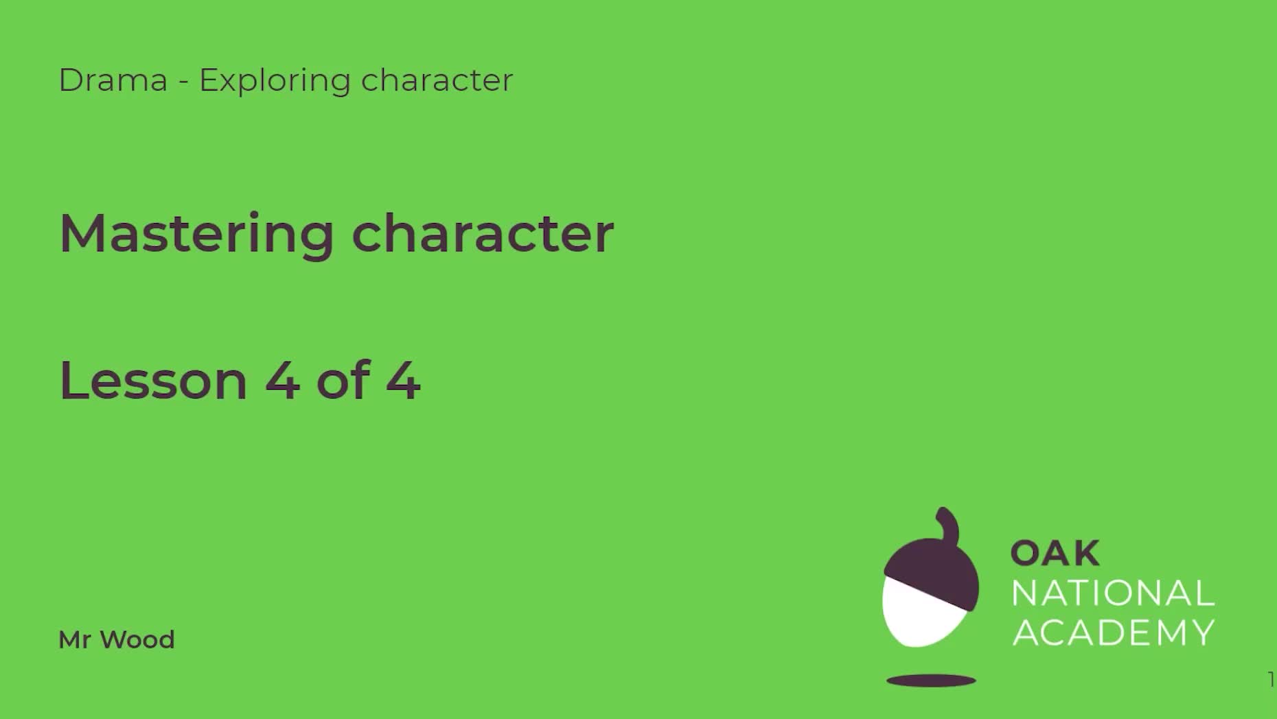 Mastering character