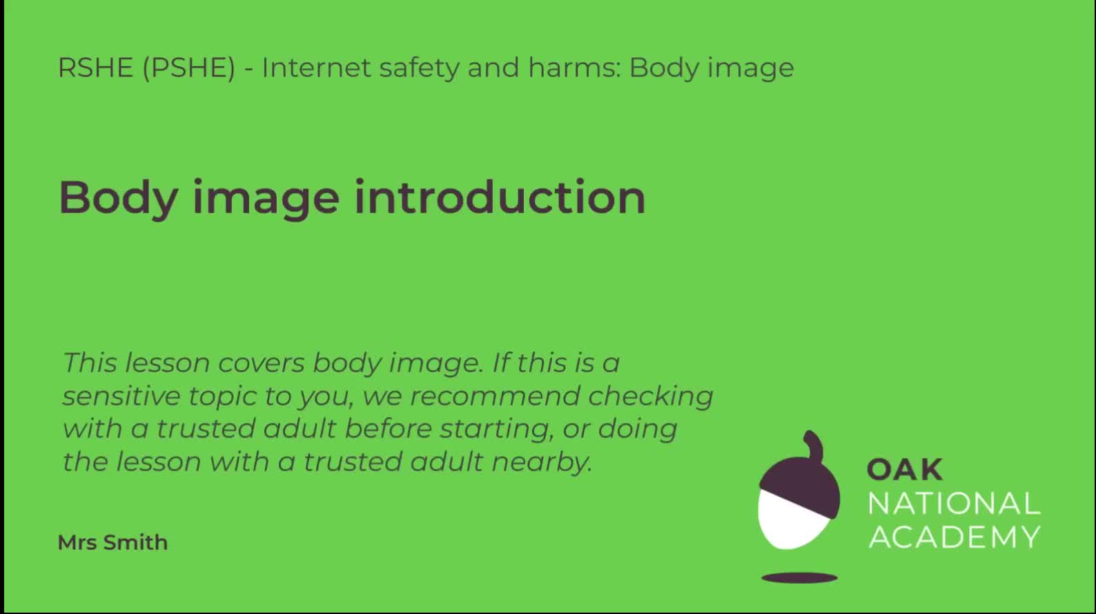 Body image introduction