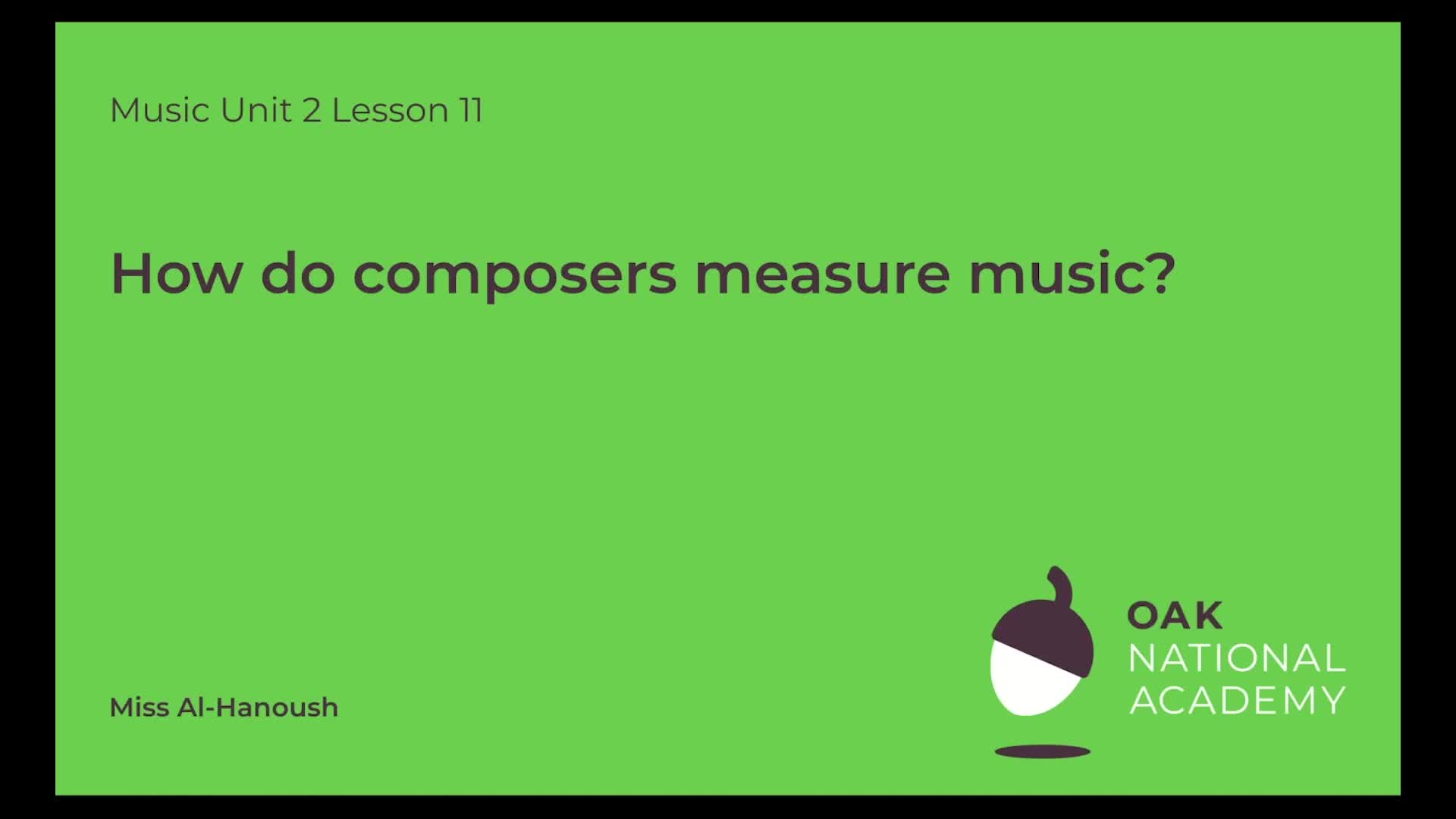 How do composers measure music?