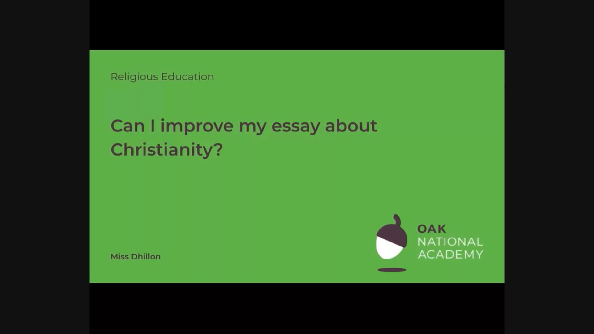 Can I improve my essay about Christianity?