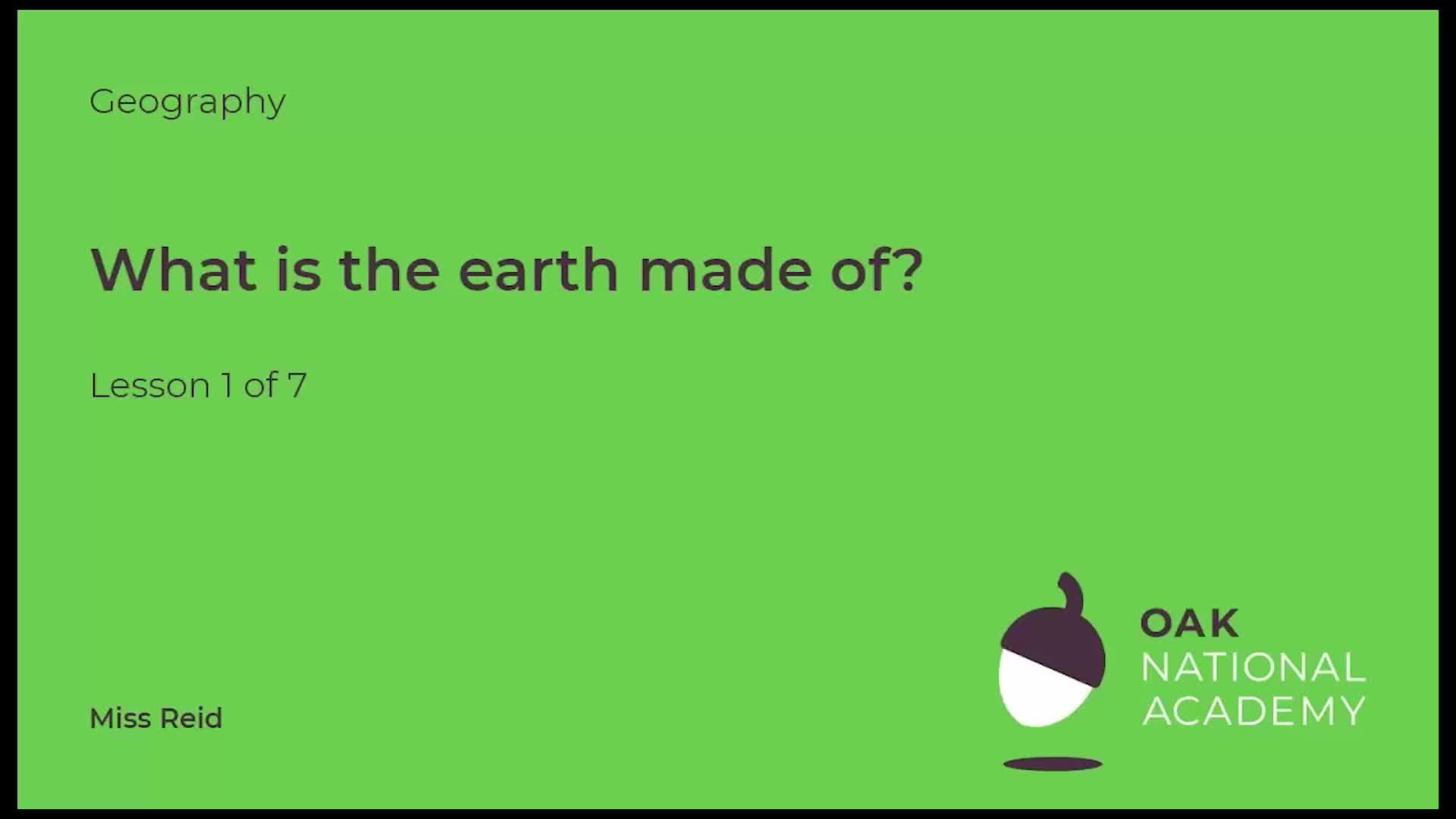 What is the earth made of?