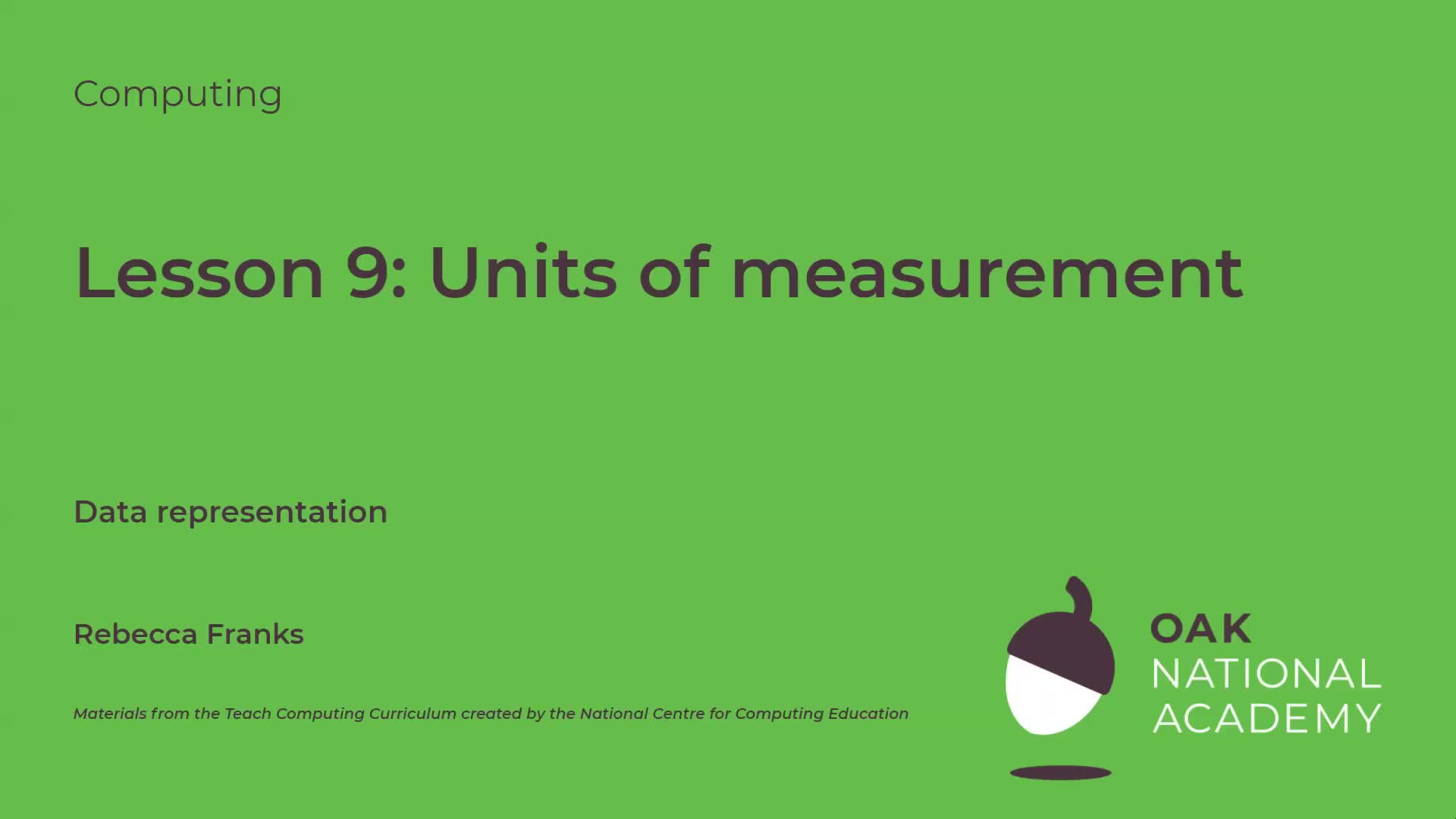 Units of measurement