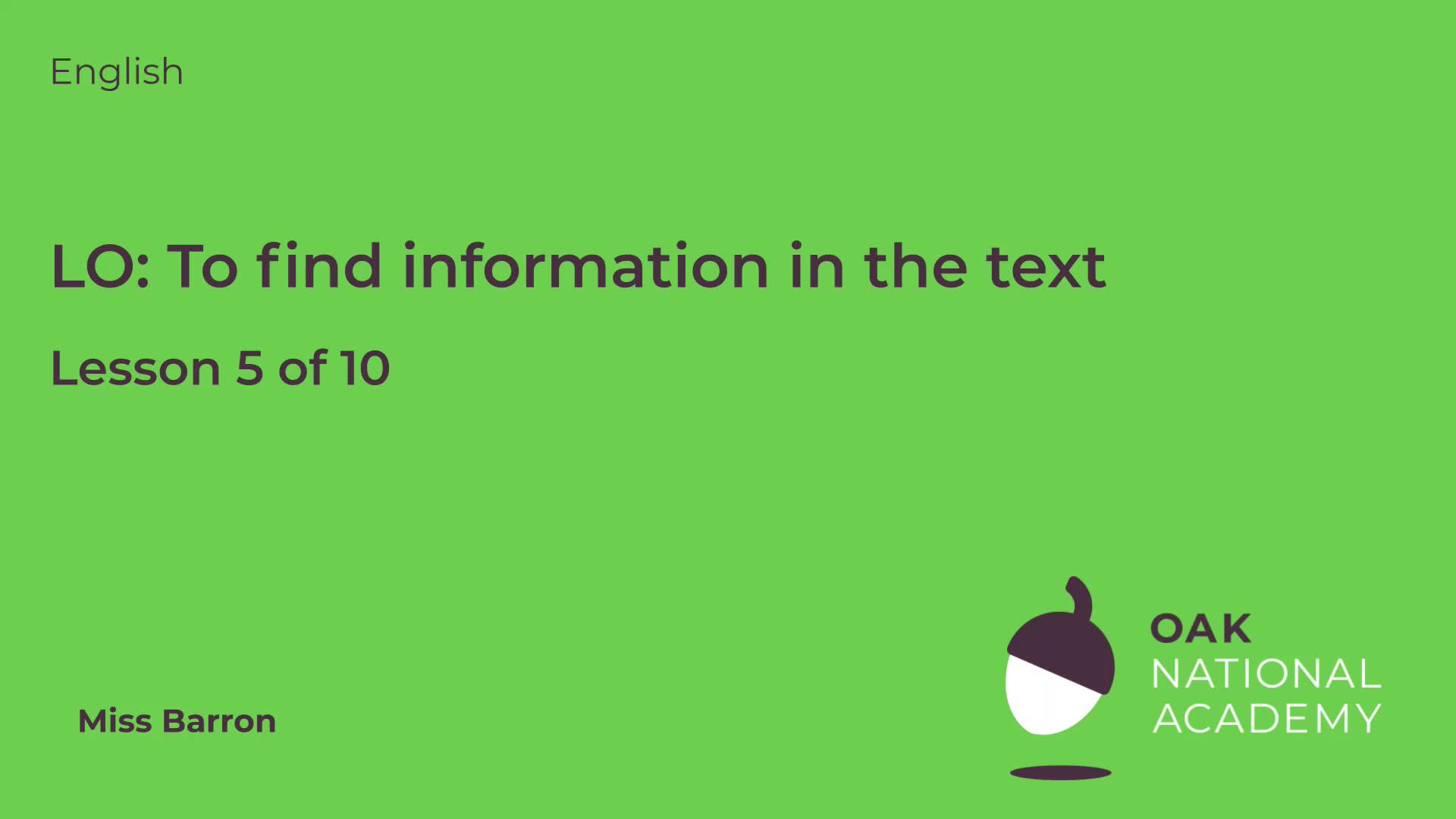 To find information in the text