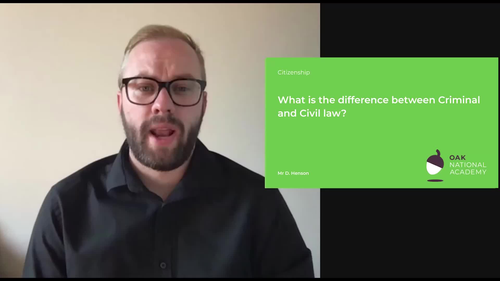 What is the difference between criminal and civil law?