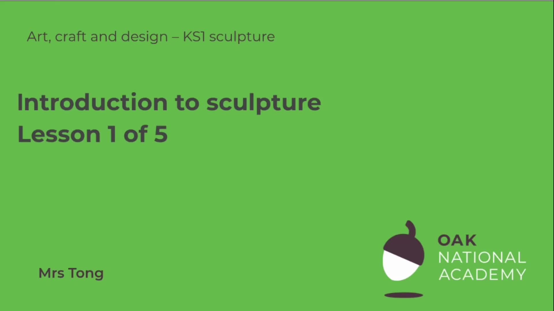 Introduction to sculpture