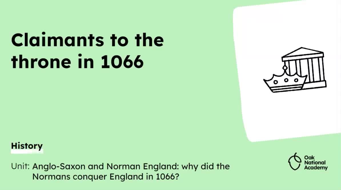 Claimants to the throne in 1066