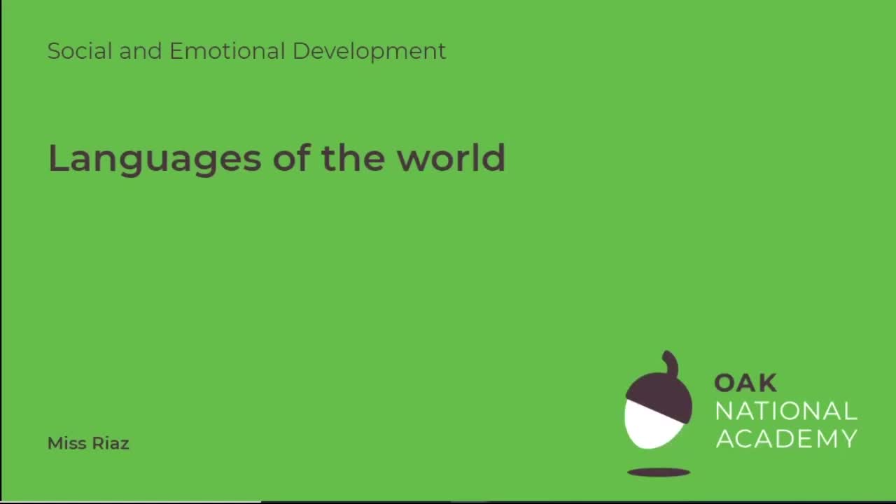 Languages of the world