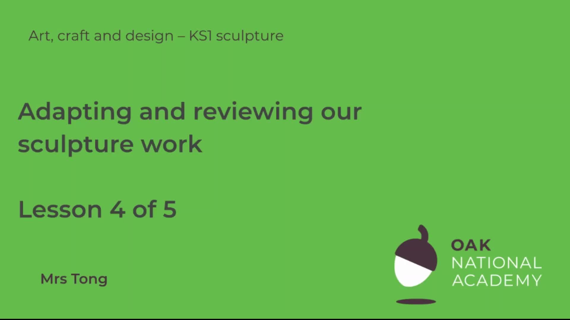 Adapting and reviewing our sculpture work