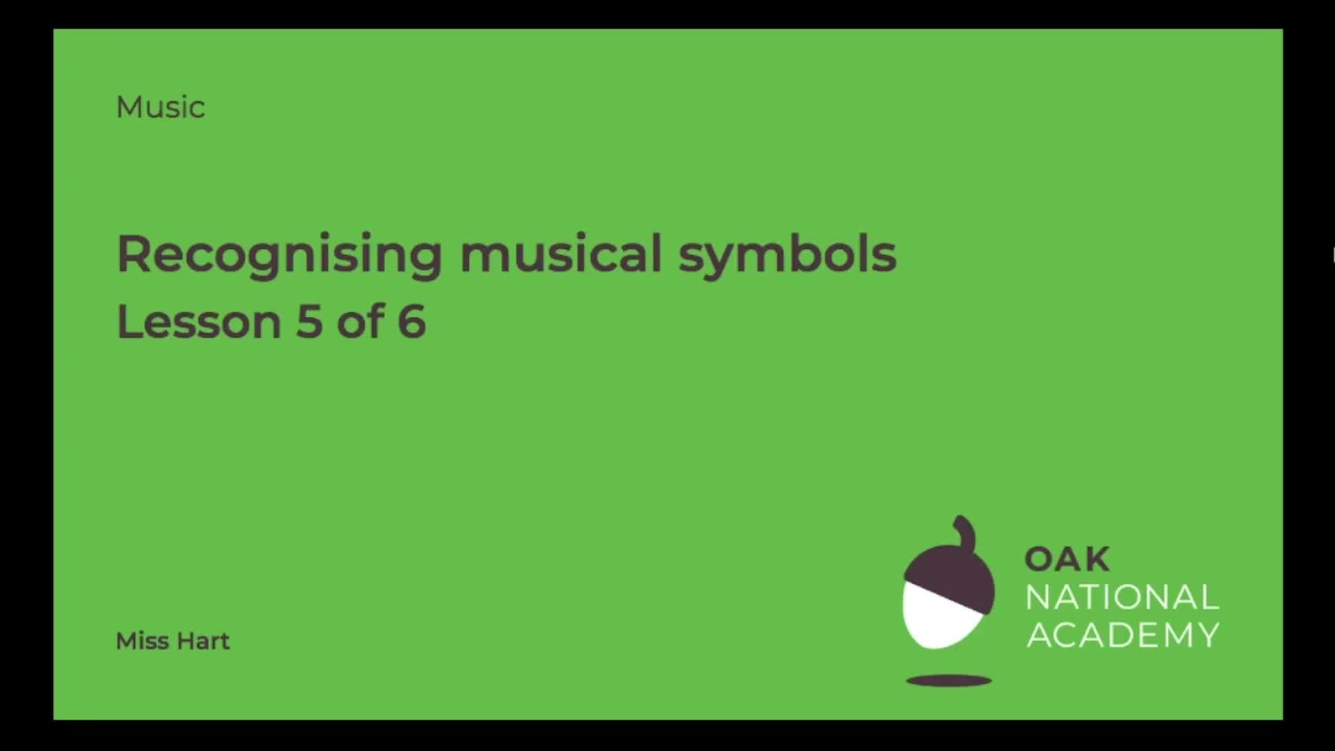 Recognising musical symbols