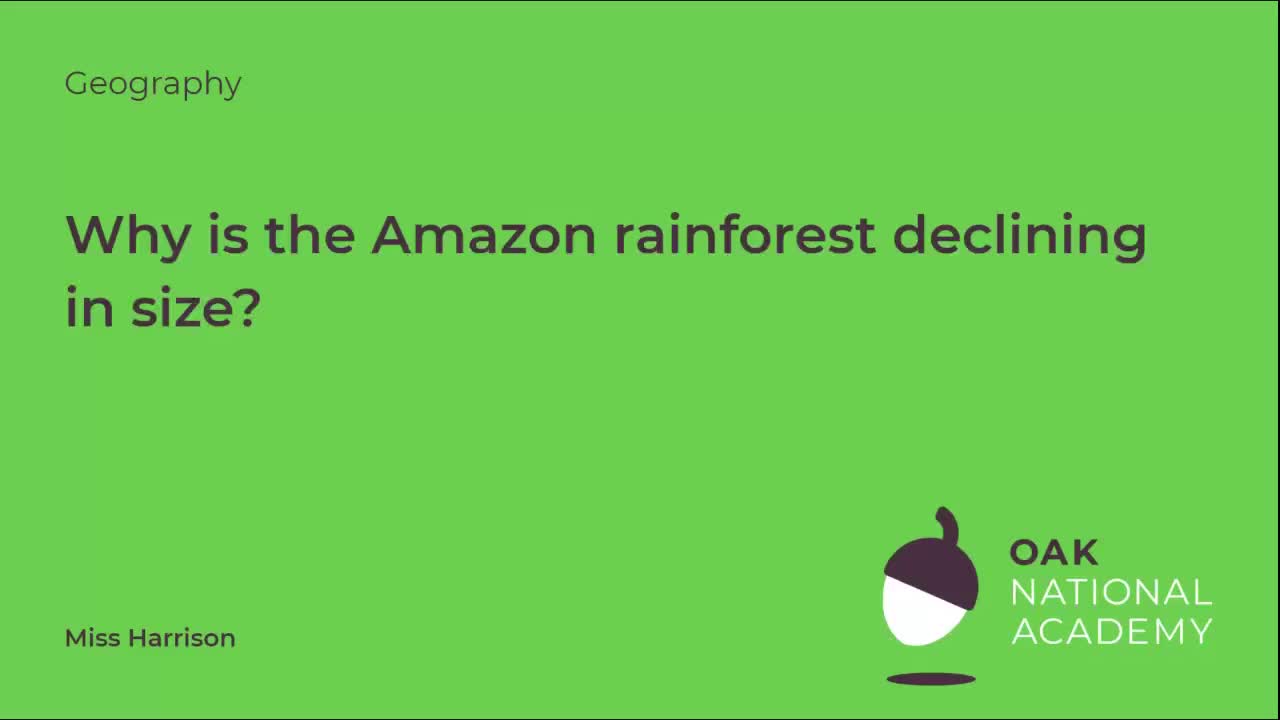 Why is the Amazon rainforest declining in size?
