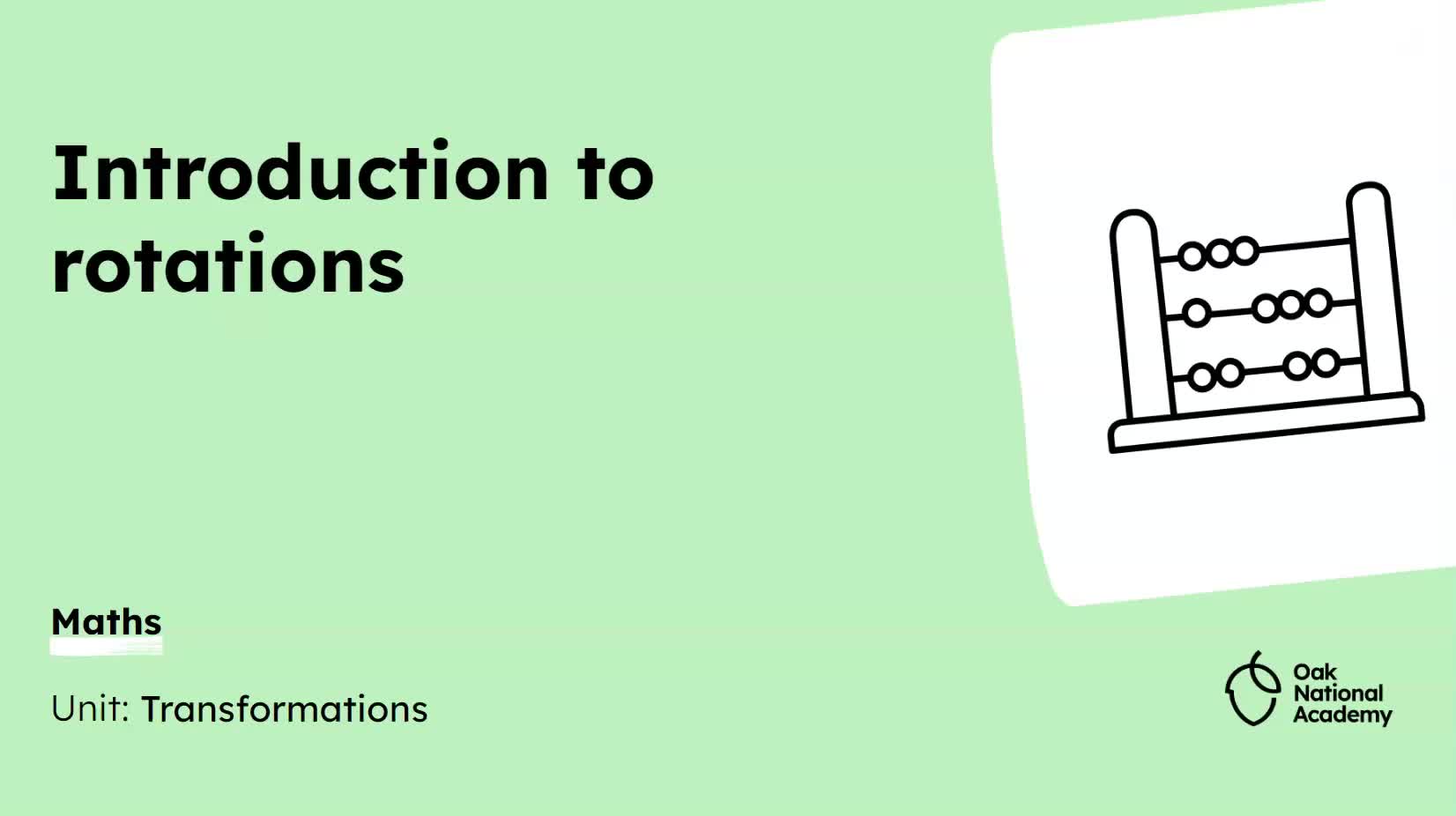 Introduction to rotations