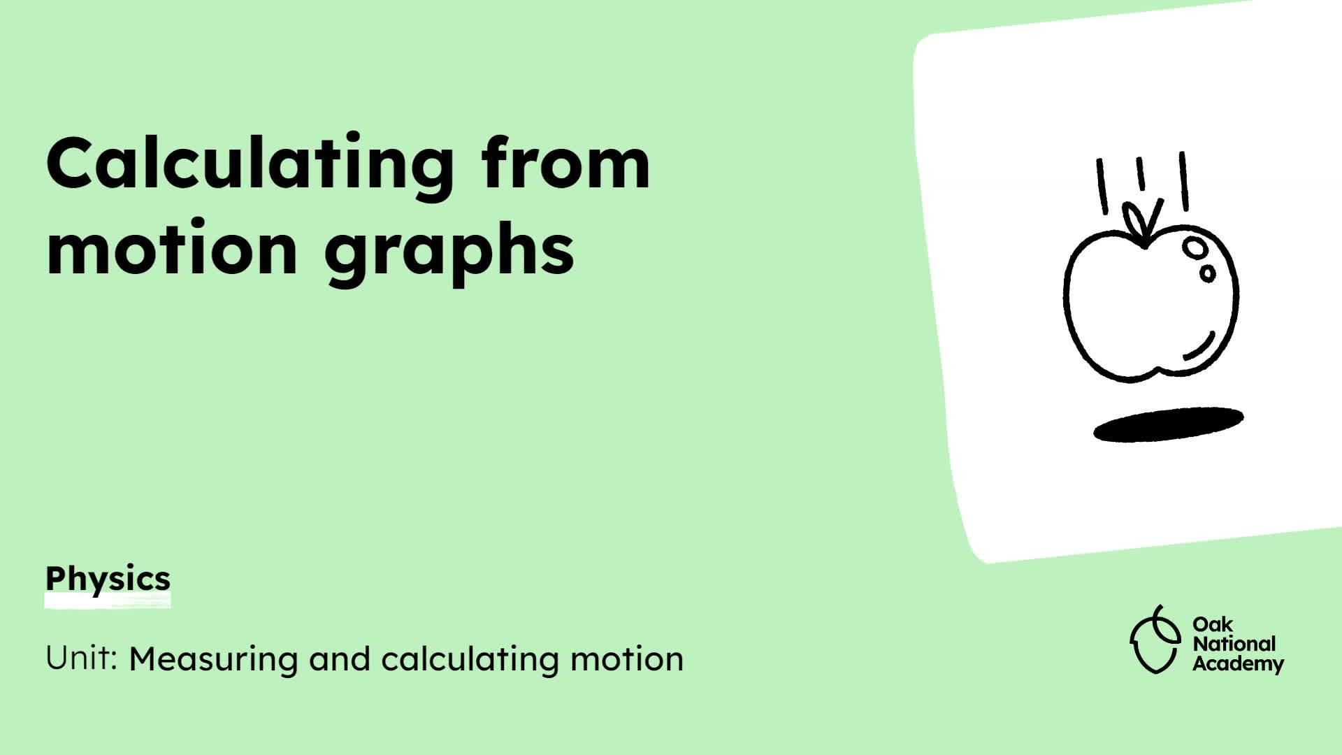 Calculating from motion graphs: including displacement (a=(v-u)/t and v=x/t)