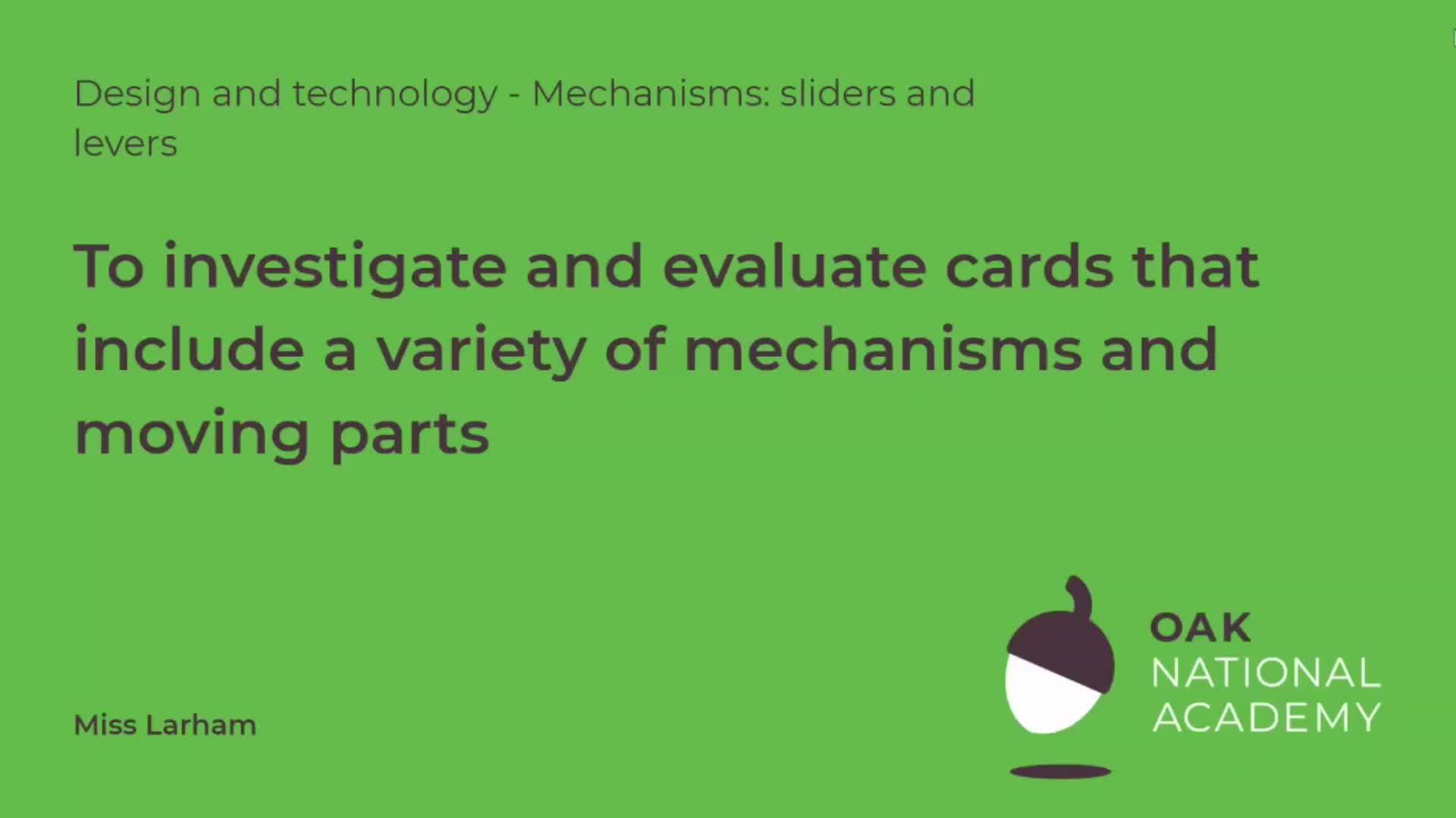 To investigate and evaluate cards that include a variety of mechanisms and moving parts
