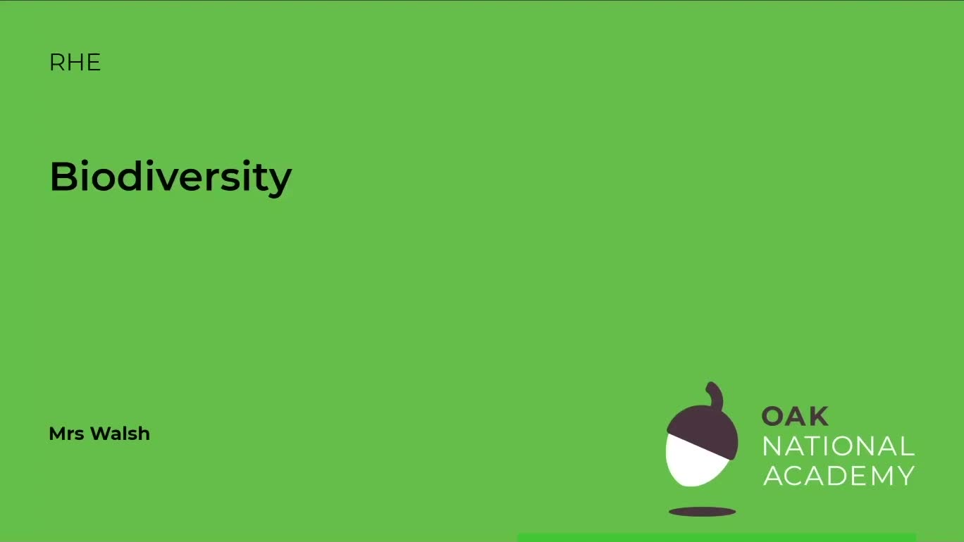 Biodiversity and ecosystems