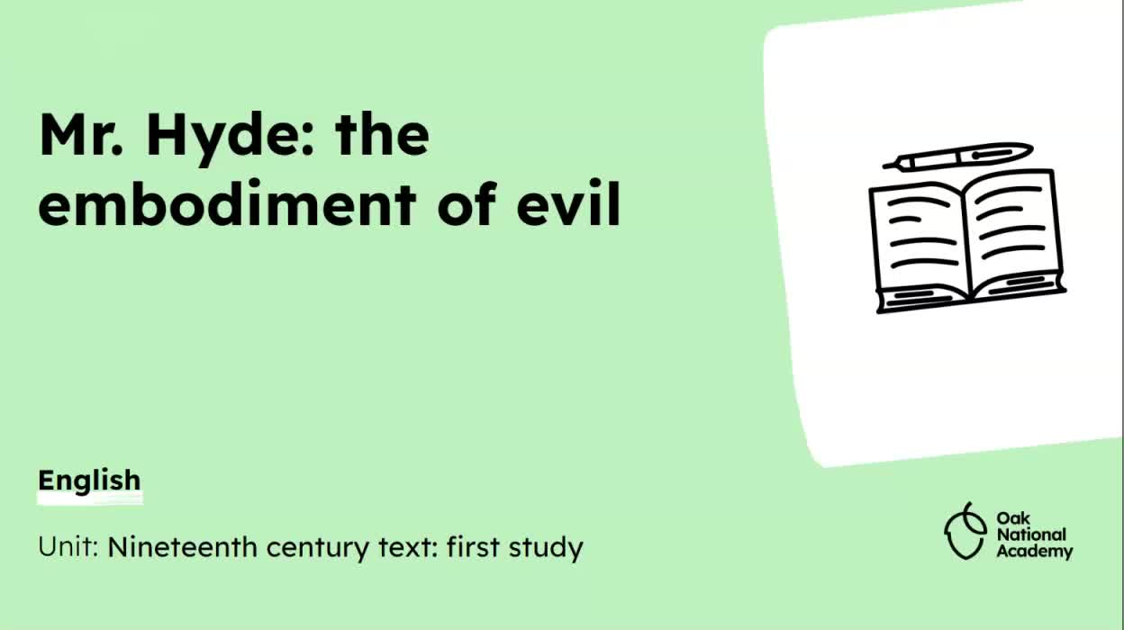 Mr. Hyde: the embodiment of evil