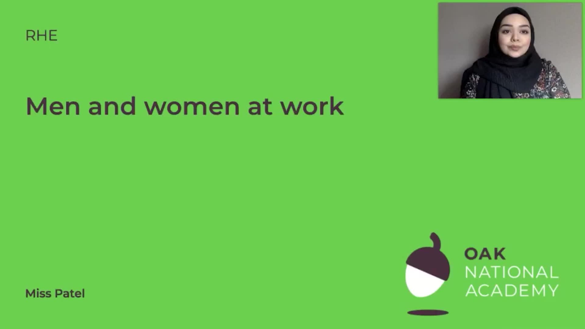 Men and women at work