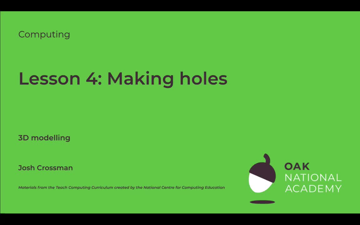 Making holes